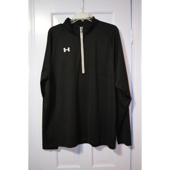 UA Black Men's  ½ Zip Long Sleeve Jacket size XL - Picture 1 of 3